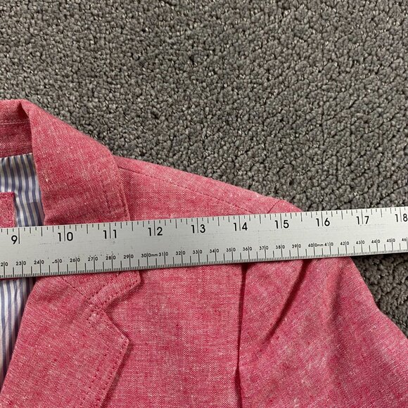 J.CREW Linen Cotton Blend Blazer Women's Size 6 Salmon Red Pink - Picture 11 of 15